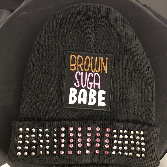 Black Rhinestone Beanie( Delightful) - Picture 1 of 3